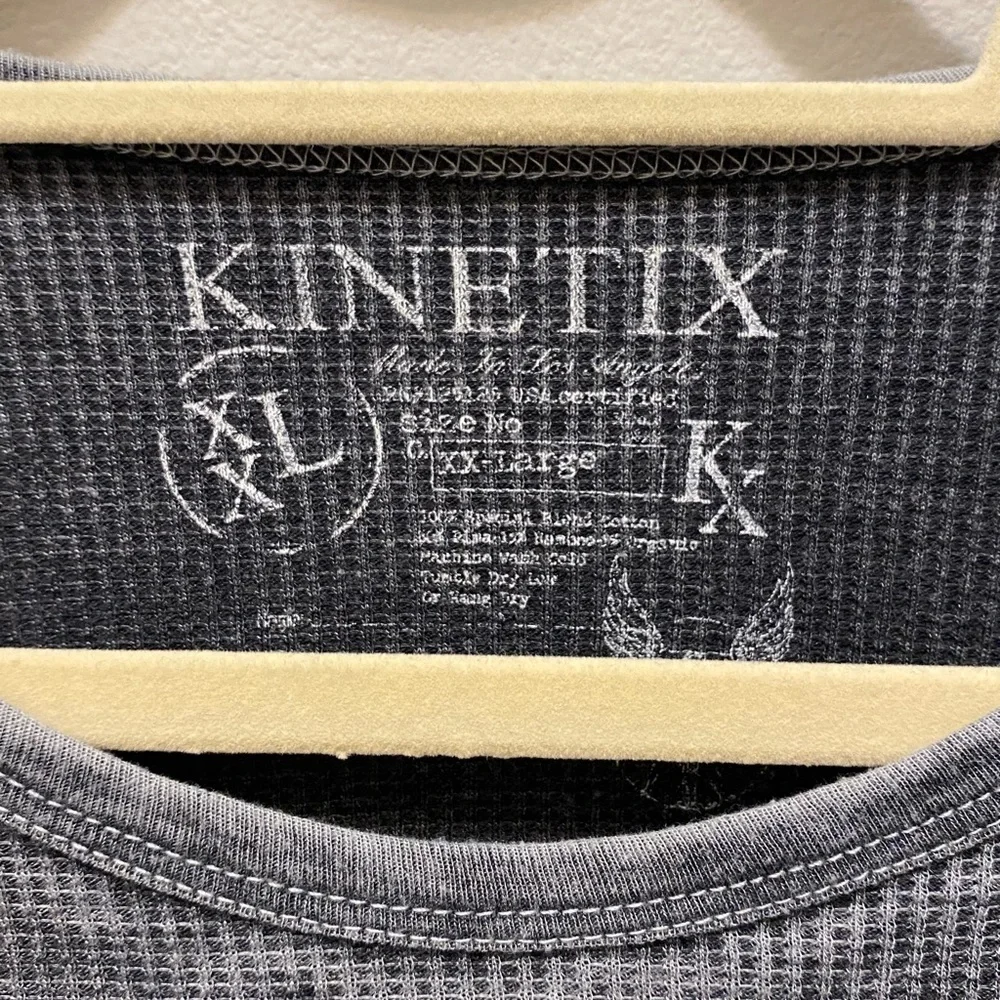 kinetix men’s long sleeve tee base color gray xl - Picture 4 of 12